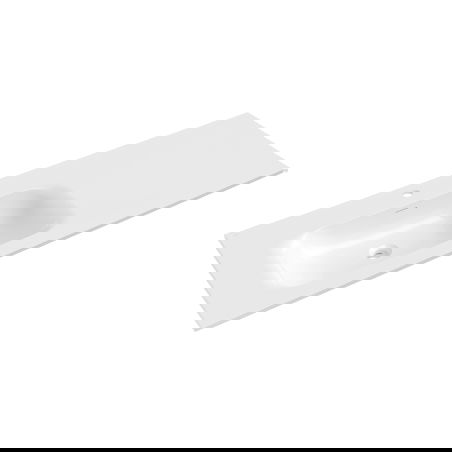 Mexen Vela umývadlo zapustené v doske ľavá 141 x 46,5 cm, biela lesk - 25231400L