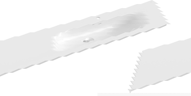 Mexen Vela umývadlo zapustené do dosky pravé 141 x 46,5 cm, biely lesk - 25231400P