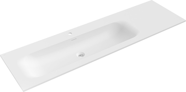 Mexen Vela umývadlo zapustené do dosky ľavé 161 x 46,5 cm, biela mat - 25231601L