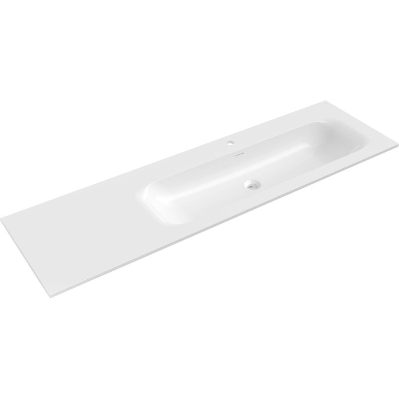 Mexen Vela umývadlo zapustené do dosky pravé 161 x 46,5 cm, biela lesk - 25231600P