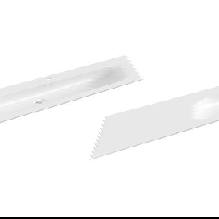 Mexen Vela umývadlo zapustené do dosky pravé 161 x 46,5 cm, biela lesk - 25231600P