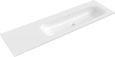 Mexen Vela umývadlo zapustené do dosky pravé 161 x 46,5 cm, biela lesk - 25231600P
