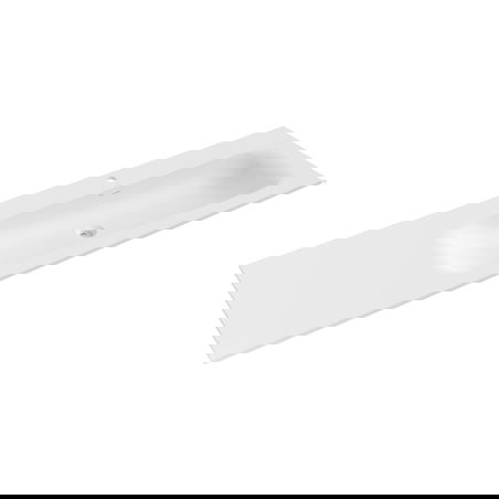 Mexen Vela umývadlo zapustené v doske pravé 161 x 46,5 cm, biela mat - 25231601P