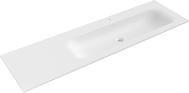 Mexen Vela umývadlo zapustené v doske pravé 161 x 46,5 cm, biela mat - 25231601P