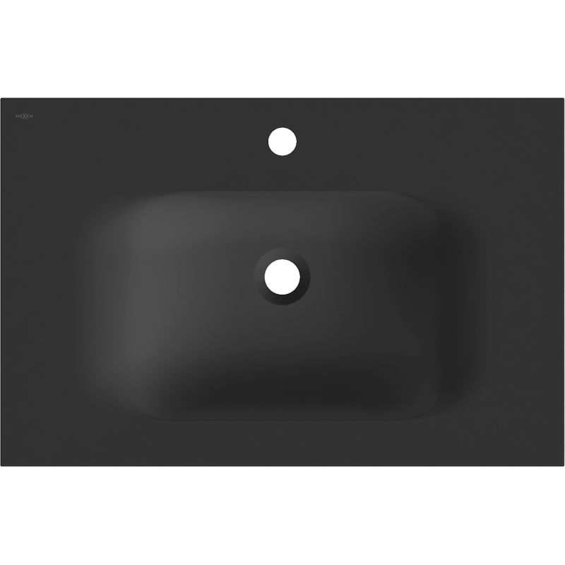 Mexen Vela umývadlo zapustené do dosky 71 x 46,5 cm, čierny mat - 25237071
