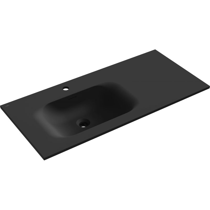 Mexen Vela umývadlo zabudované v doske ľavé 101 x 46,5 cm, čierna mat - 25231071L