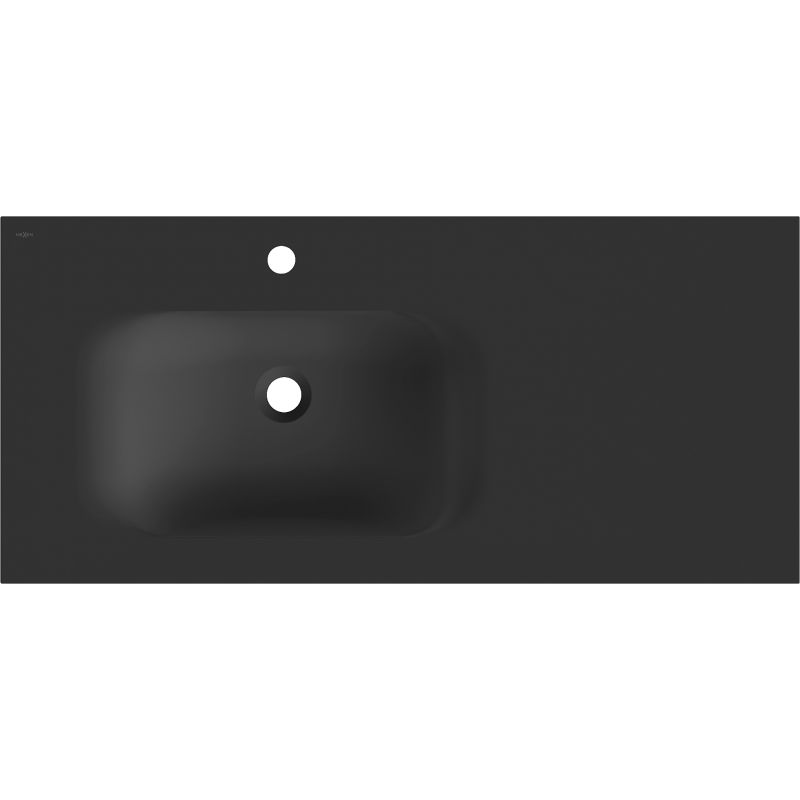 Mexen Vela umývadlo zapustené v doske ľavé 101 x 46,5 cm, čierna mat - 25231071L