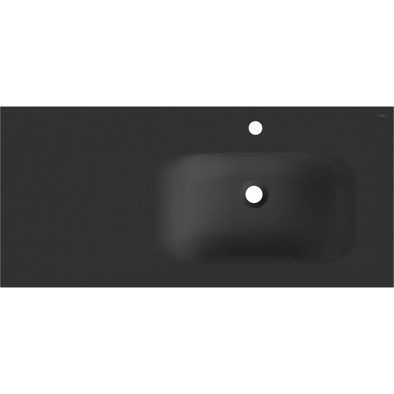 Mexen Vela umývadlo zapustené do dosky pravé 101 x 46,5 cm, čierna mat - 25231071P