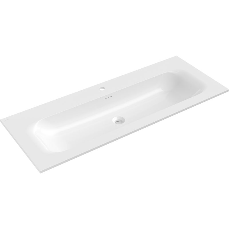 Mexen Vela vstavané umývadlo do dosky 121 x 46,5 cm, biely lesk - 25231200