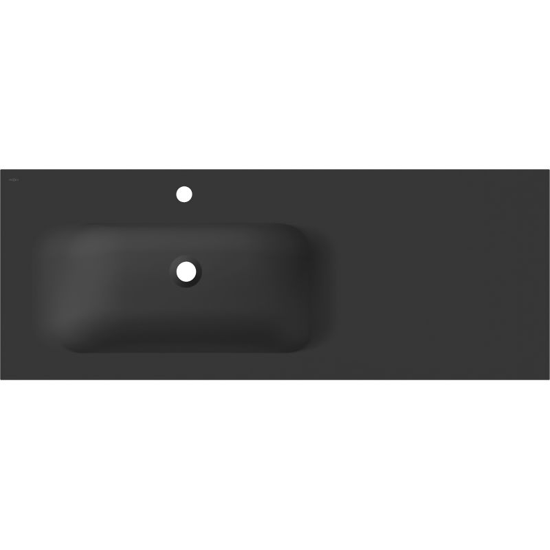 Mexen Vela umývadlo zapustené do dosky ľavé 121 x 46,5 cm, čierna matná - 25231271L