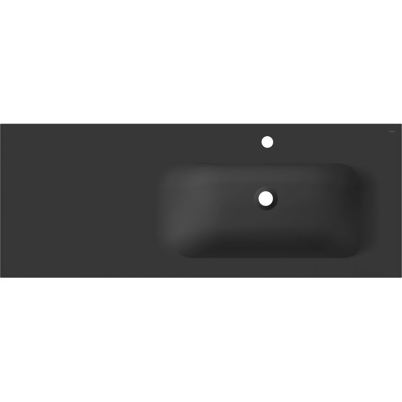 Mexen Vela umývadlo zapustené v doske pravé 121 x 46,5 cm, čierna matná - 25231271P