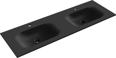 Mexen Vela umývadlo zapustené do dosky dvojité 141 x 46,5 cm, čierna mat - 25231471D