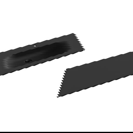 Mexen Vela umývadlo zapustené v doske pravé 141 x 46,5 cm, čierna mat - 25231471P