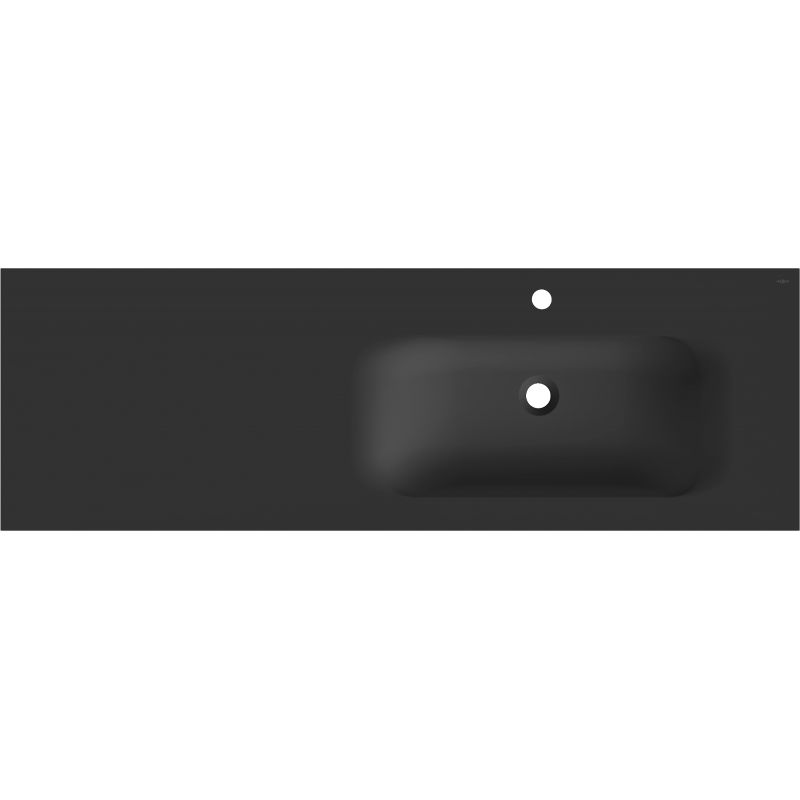 Mexen Vela umývadlo zapustené v doske pravé 141 x 46,5 cm, čierna mat - 25231471P