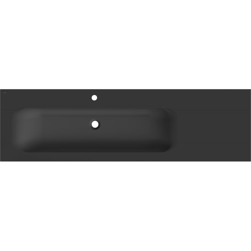 Mexen Vela umývadlo zapustené v doske ľavé 161 x 46,5 cm, čierna matná - 25231671L