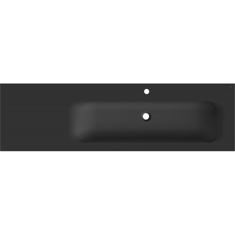 Mexen Vela umývadlo zabudované do dosky pravé 161 x 46,5 cm, čierna matná - 25231671P