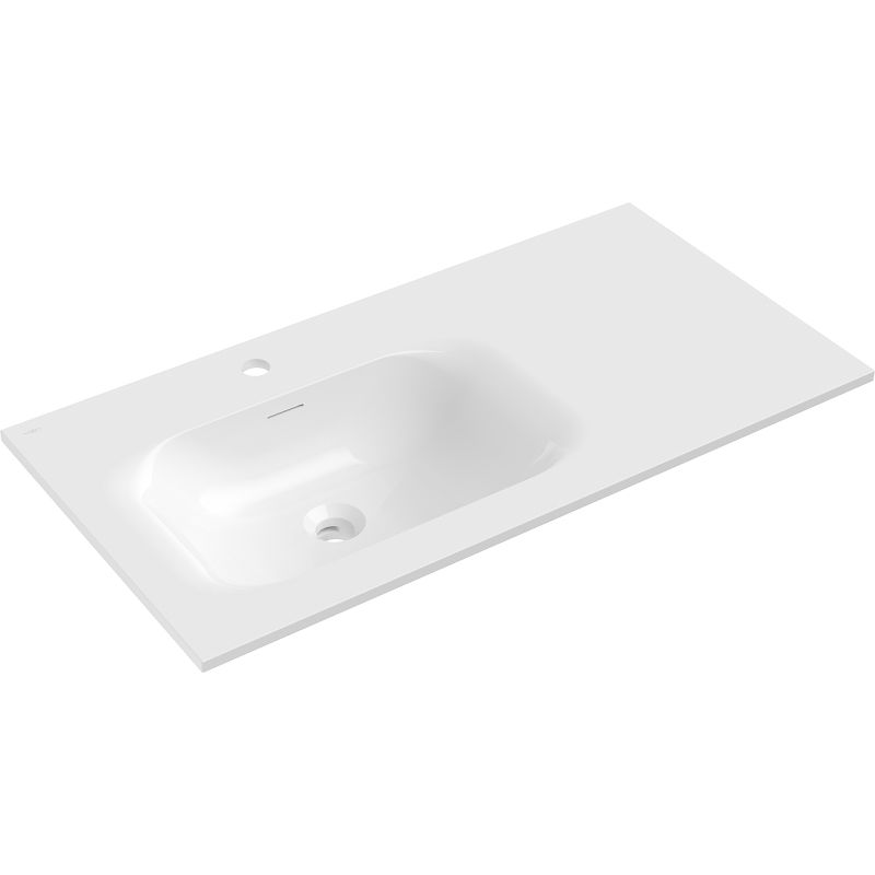 Mexen Vela umývadlo zabudované do dosky ľavé 91 x 46,5 cm, biely lesk - 25239000L