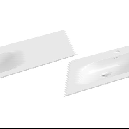 Mexen Vela umývadlo zabudované do dosky ľavé 91 x 46,5 cm, biely lesk - 25239000L