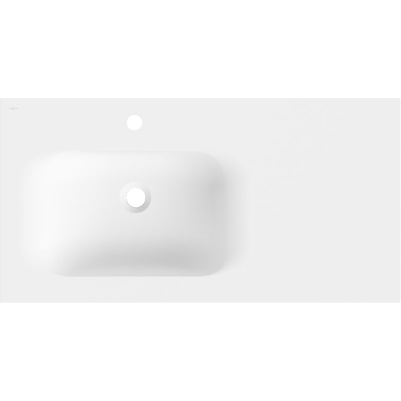 Mexen Vela umývadlo zapustené v doske ľavé 91 x 46,5 cm, biela mat - 25239001L
