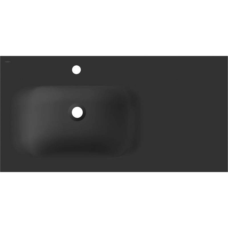 Mexen Vela umývadlo zapustené do dosky ľavé 91 x 46,5 cm, matná čierna - 25239071L