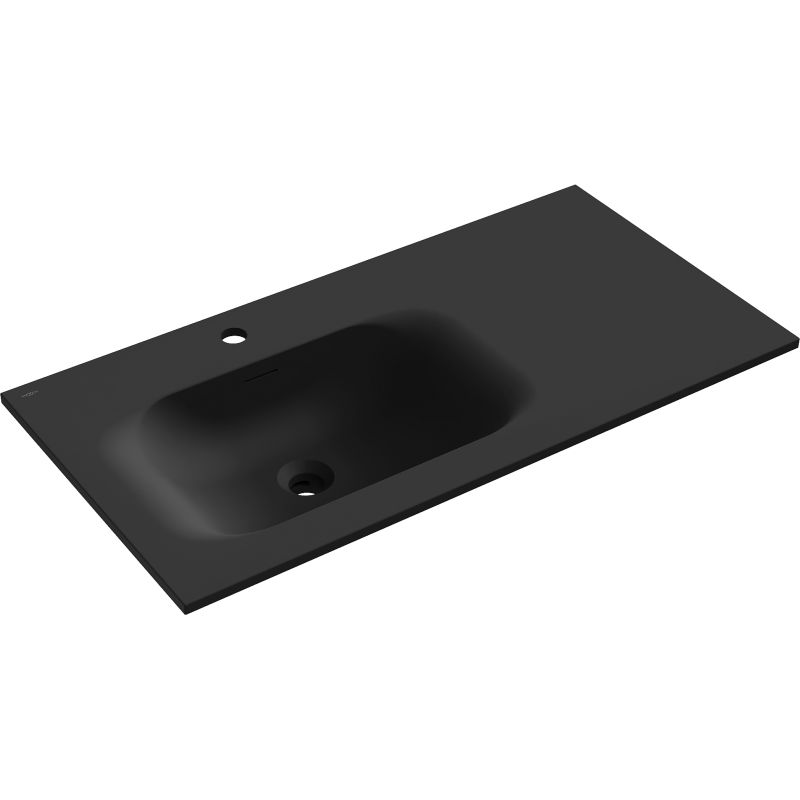 Mexen Vela umývadlo zapustené do dosky ľavé 91 x 46,5 cm, čierny mat - 25239071L