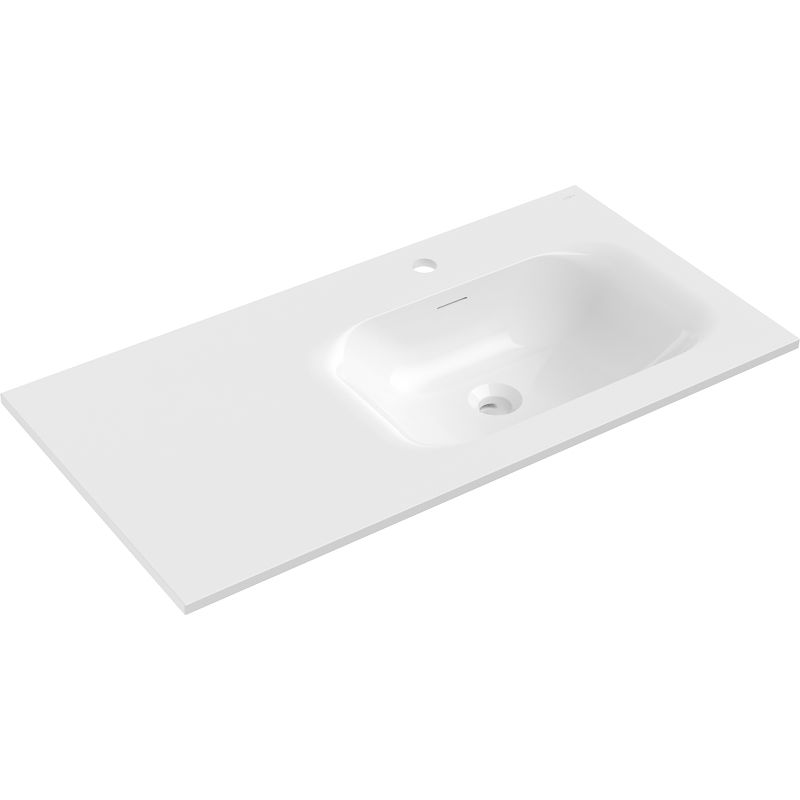 Mexen Vela umývadlo zapustené do dosky pravé 91 x 46,5 cm, biely lesk - 25239000P