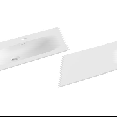 Mexen Vela umývadlo zapustené do dosky pravé 91 x 46,5 cm, biela matná - 25239001P