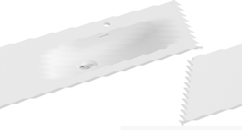 Mexen Vela umývadlo zapustené do dosky pravé 91 x 46,5 cm, biela matná - 25239001P