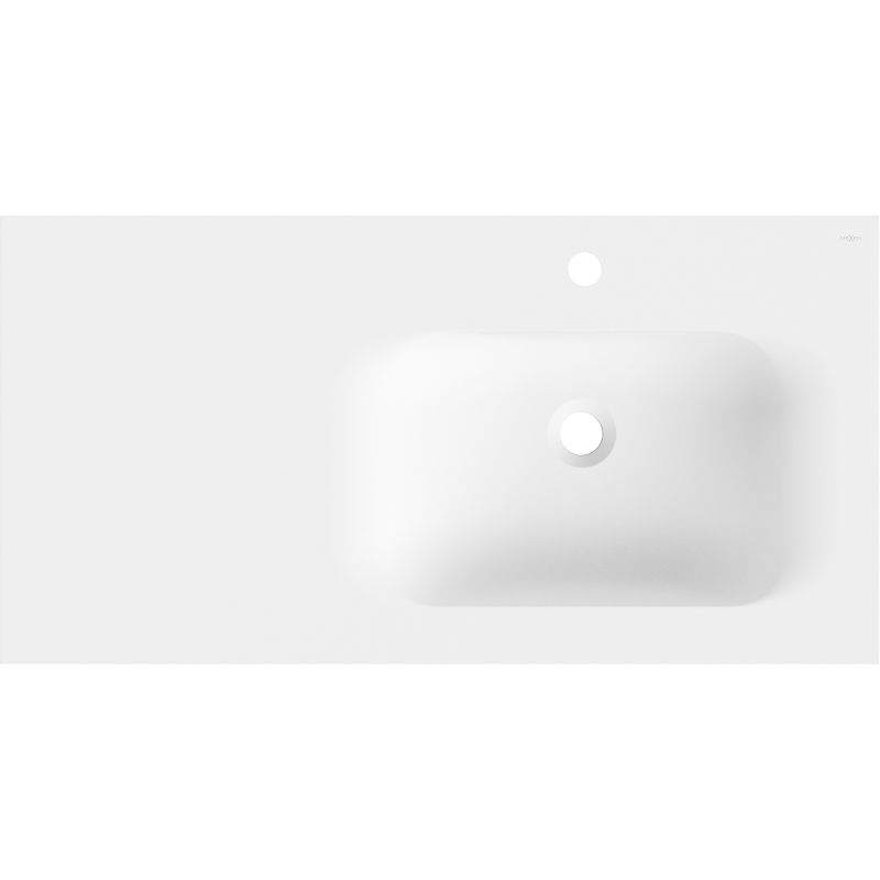Mexen Vela umývadlo zapustené do dosky pravé 91 x 46,5 cm, biela matná - 25239001P