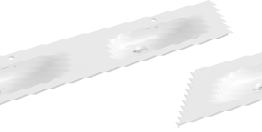 Mexen Vela dvojité umývadlo zapustené do dosky 141 x 46,5 cm, biely lesk - 25231400D