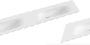 Mexen Vela dvojité zápustné umývadlo do dosky 141 x 46,5 cm, biela matná - 25231401D