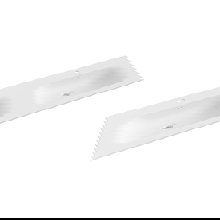 Mexen Vela umývadlo zapustené do dosky dvojité 161 x 46,5 cm, biela matná - 25231601D