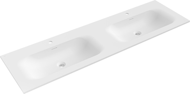 Mexen Vela umývadlo zapustené do dosky dvojité 161 x 46,5 cm, biela matná - 25231601D