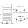 Mexen Ares kúpeľňový radiátor 700 x 400 mm, 189 W, zlatý - W102-0700-400-00-50