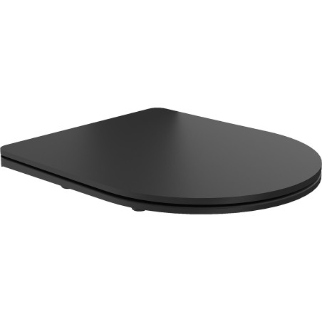 Mexen pomalý padací sedadlo slim duroplast, čierna matná - 39100185