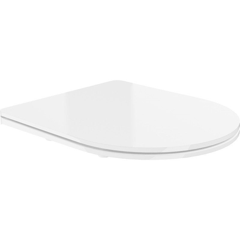 Mexen doska s pomalým spúšťaním slim, duroplast, biela lesklá - 39030100