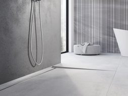 Mexen Line-B podlahová lišta so sklonom 180 cm pravá, inox - 181001180R