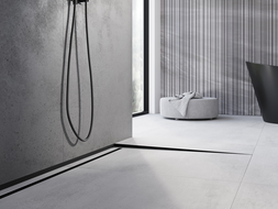 Mexen Line-B podlahová spádová lišta 180 cm pravá, čierna - 187001180R