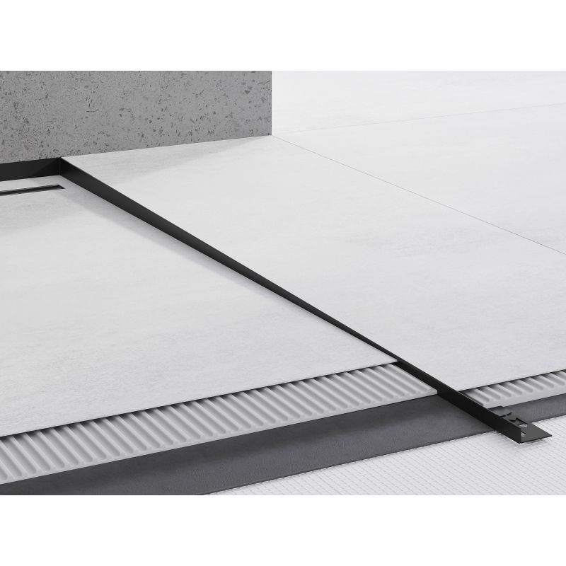 Mexen Line-B podlahová spádová lišta 180 cm pravá, čierna - 187001180R