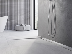 Mexen Line-B podlahová sklonová lišta 120 cm ľavá, inox - 181001120L