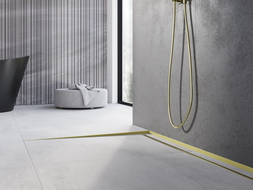 Mexen Line-B lišta sklonová podlahová 120 cm ľavá, zlatá brúsená - 185501120L