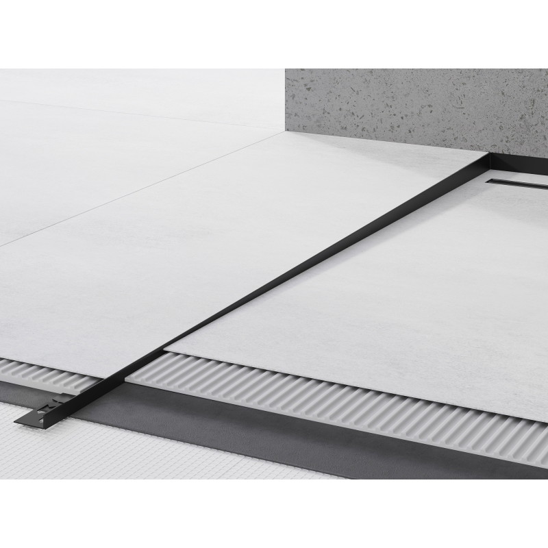 Mexen Line-B podlahová klesajúca lišta 120 cm ľavá, čierna - 187001120L