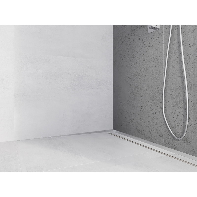 Mexen Line-B strapec na stenu 120 cm, ľavý, inox - 181002120L