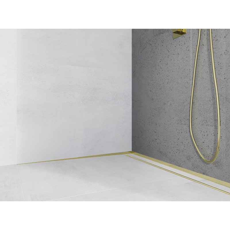 Mexen Line-B lišty spádové stenové 120 cm ľavé, zlaté - 185002120L