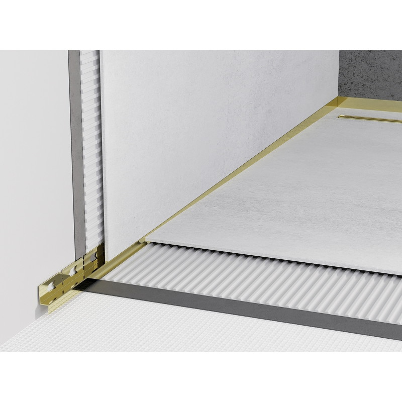 Mexen Line-B lišty spádové stenové 120 cm ľavé, zlaté - 185002120L