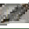 Mexen Lima sprchová kabína, skladacie dvere 80 x 80 cm, transparentnéné, zlatá + závesný bidet Flat - 856-080-080-50-00-4010