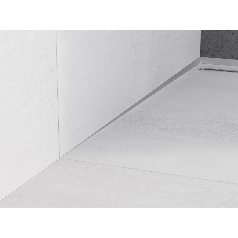 Mexen Line-B lišty spadková pri stene 180 cm ľavá, inox - 181002180L