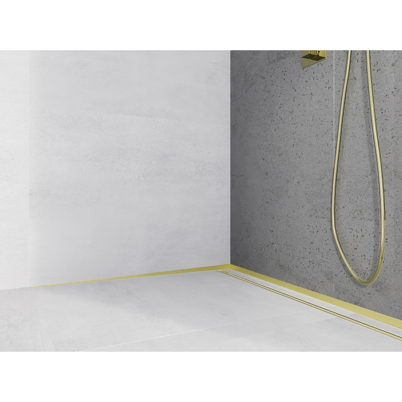 Mexen Line-B lišty so sklonom pri stene 180 cm ľavá, zlatá - 185002180L