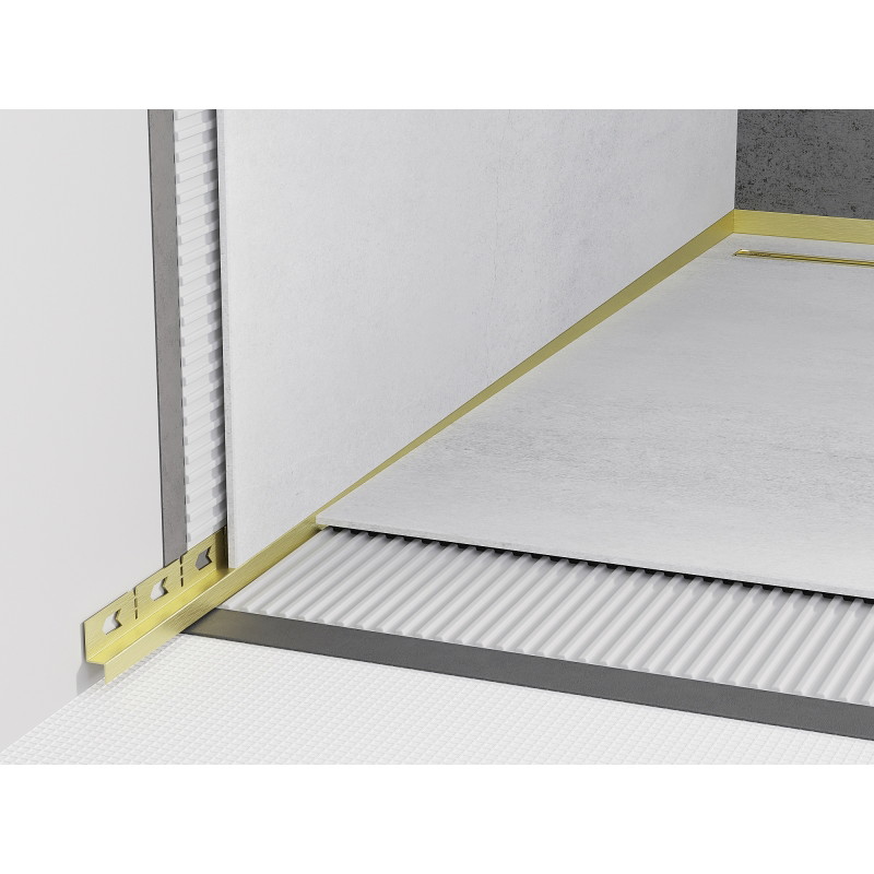 Mexen Line-B lišty so sklonom pri stene 180 cm ľavá, zlatá - 185002180L