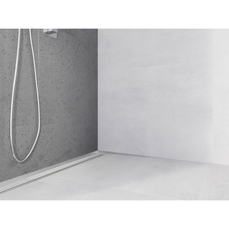 Mexen Line-B nástenná lišta s odtokom, pravá, inox 120 cm - 181002120R